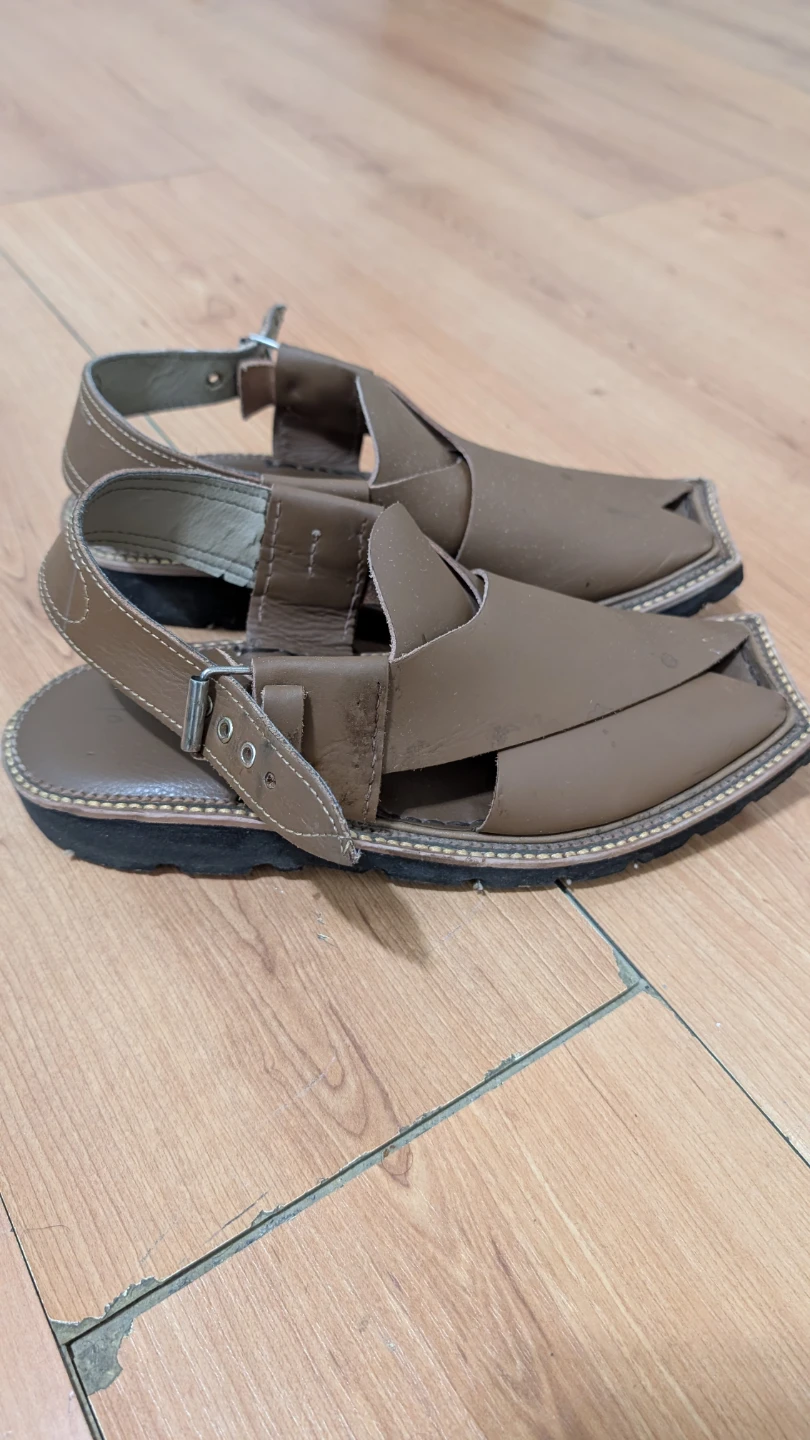 Brown Leather Peshawari Sandals - photo 3