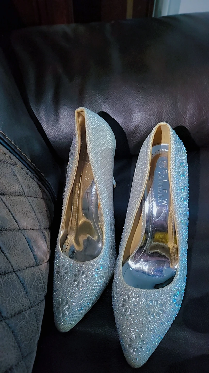 Sparkly Silver Heels SIZE 42