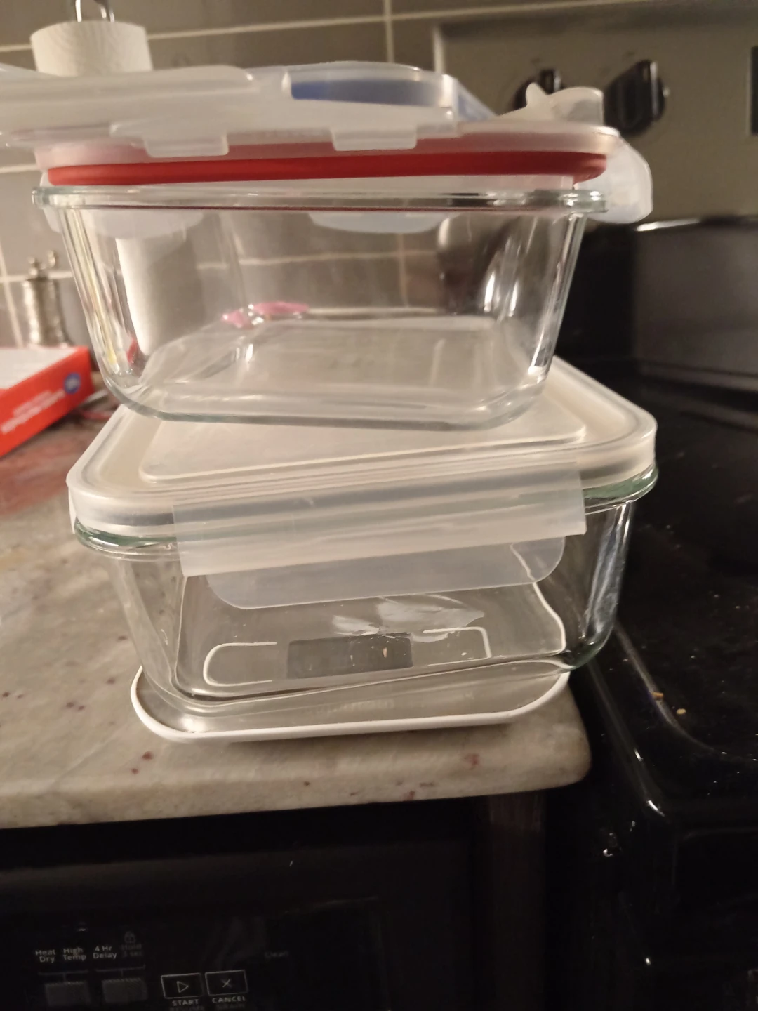 Three Glass Food Containers