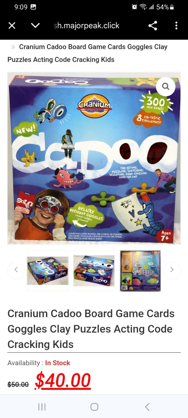 Cranium Cadoo Board Game