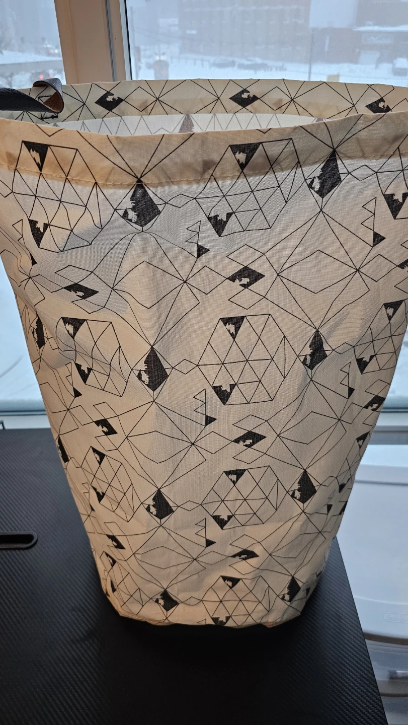 Canvas Storage Basket with Geometric Mountain Design - photo 2