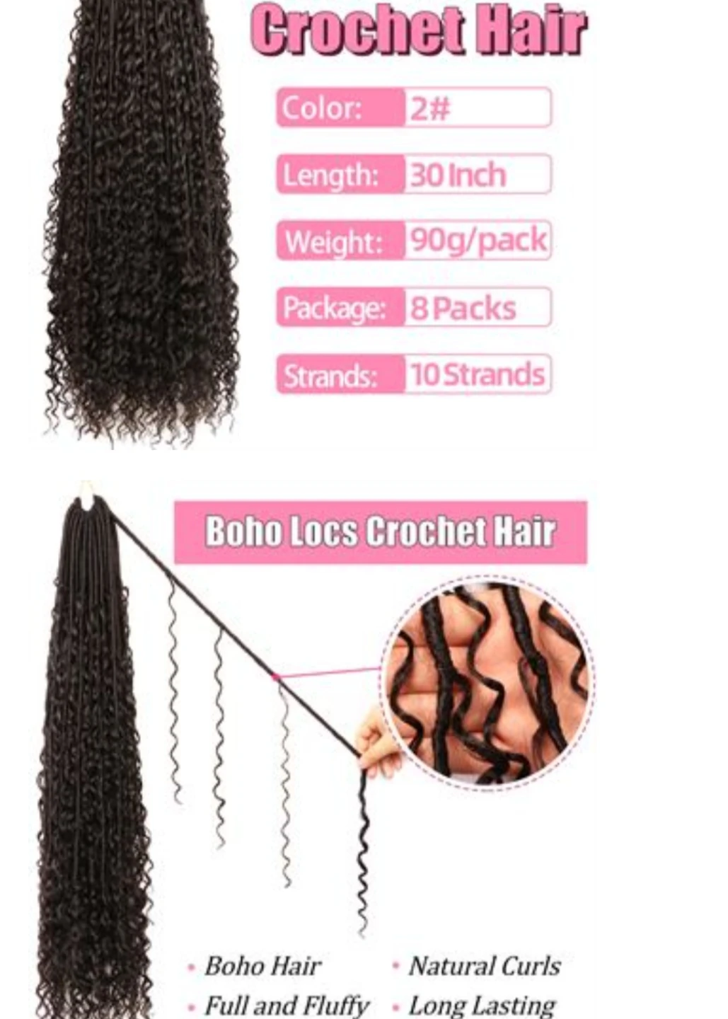 Boho Locs Crochet Hair 30 Inch - photo 2