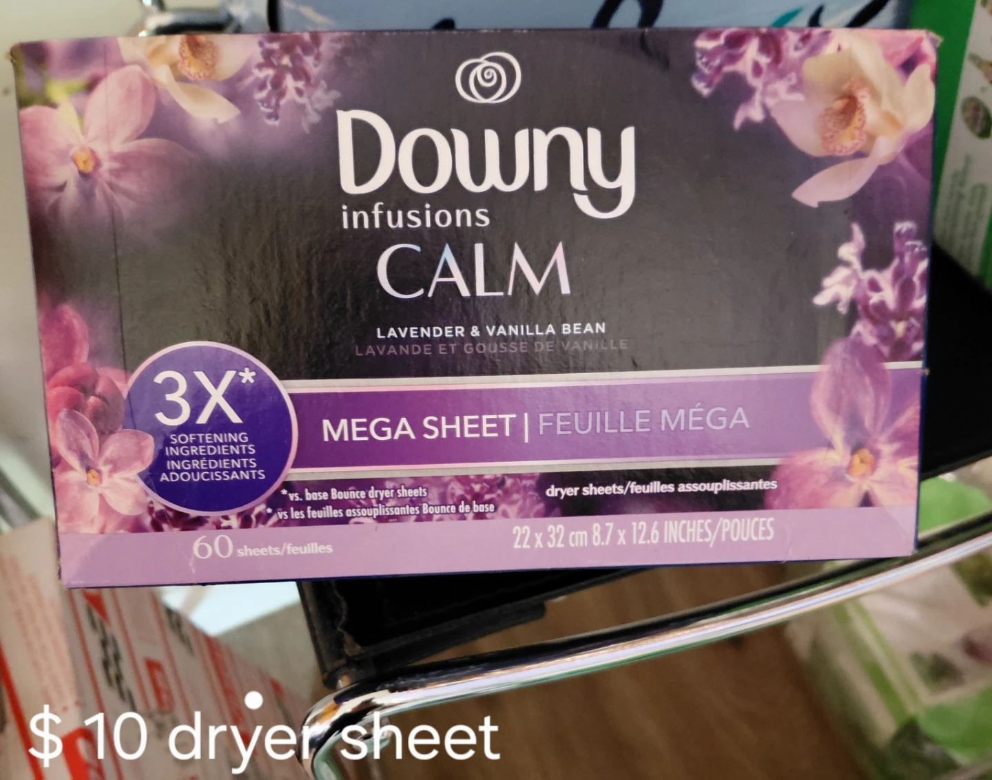 Downy Infusions Calm Lavender & Vanilla Bean Dryer Sheets -