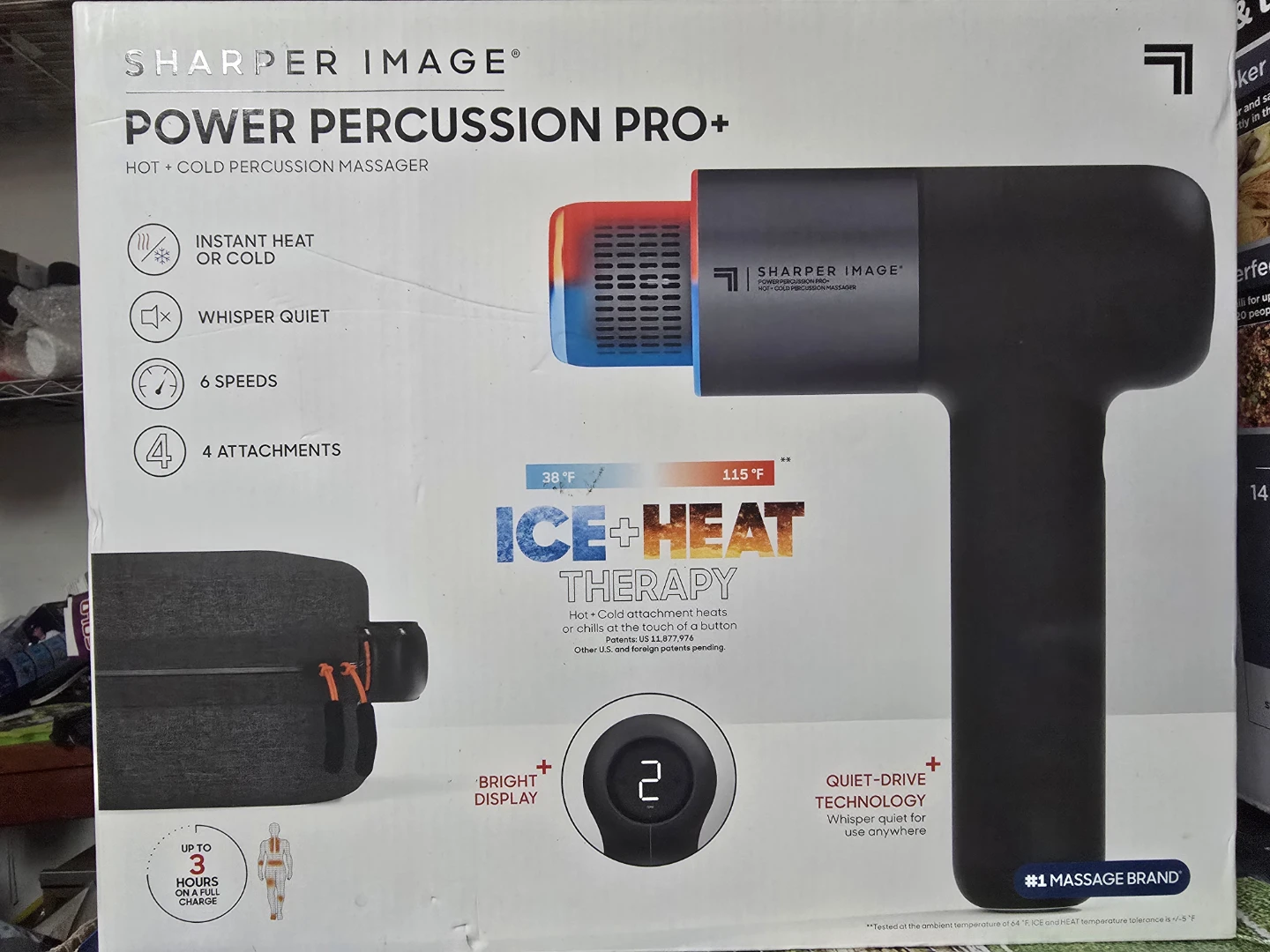 Sharper Image Power Percussion Pro+ Hot + Cold Massager