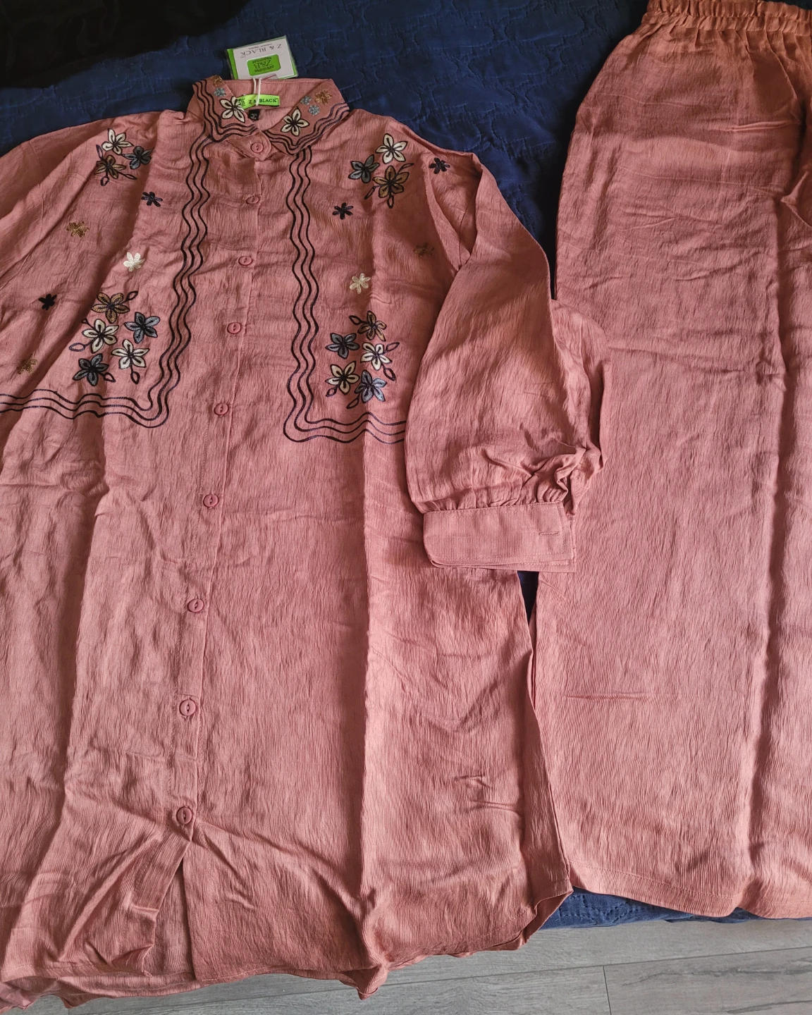 Women's Embroidered Long Sleeve co ordSet
