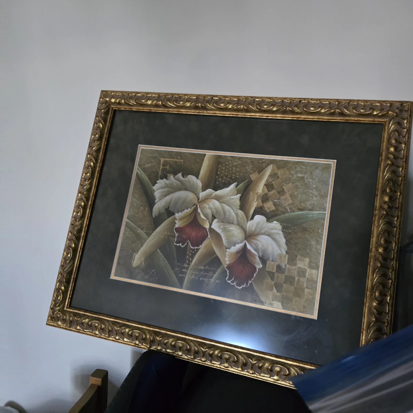 Framed Art Print with Orchids