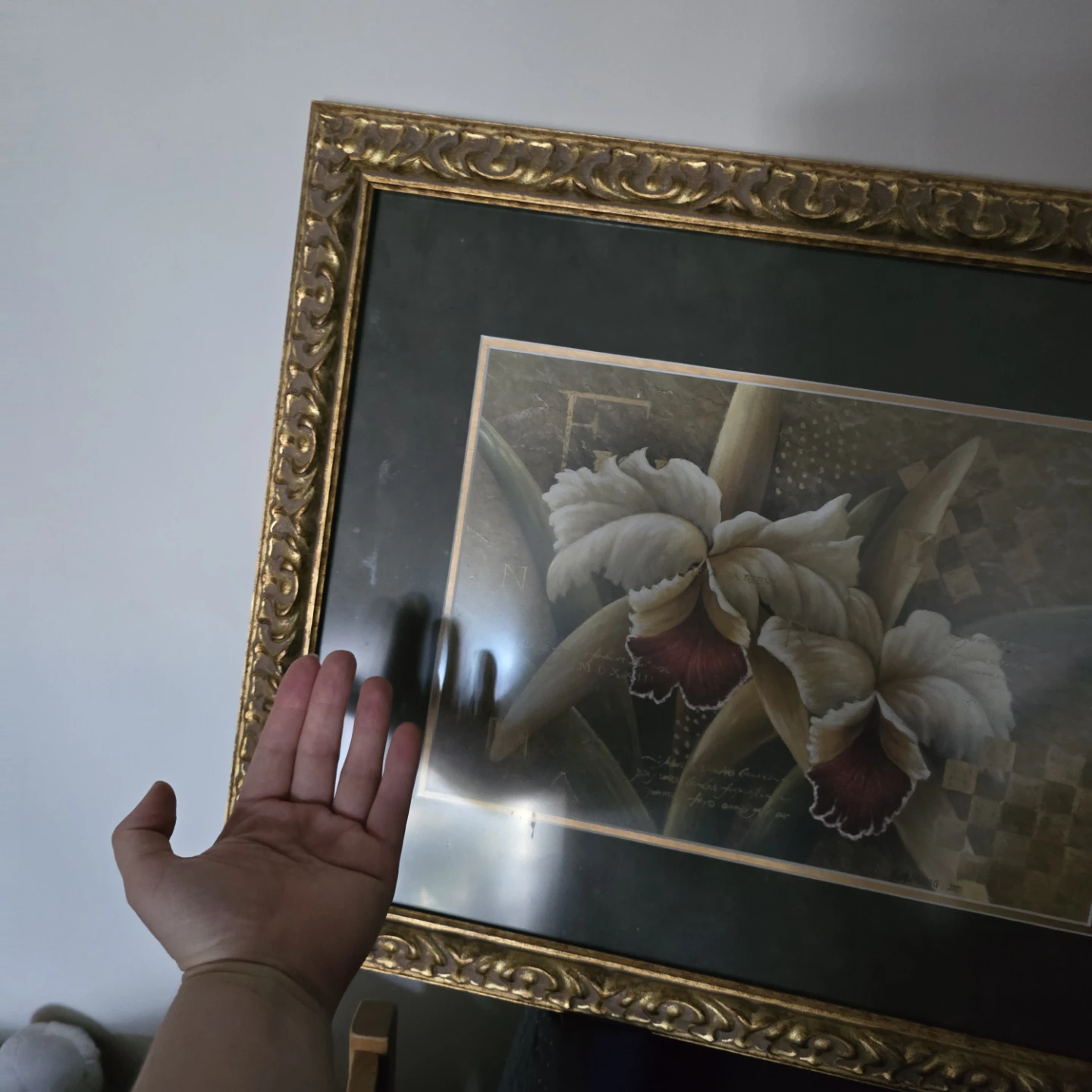 Framed Art Print with Orchids - photo 2