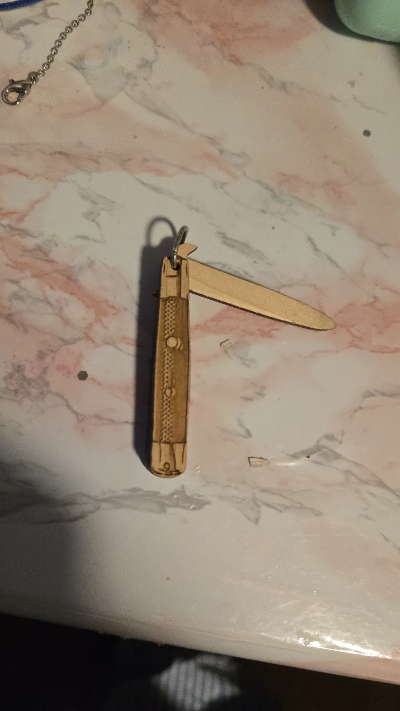 🏆 Wooden Pocket Knife Keychain 🏆