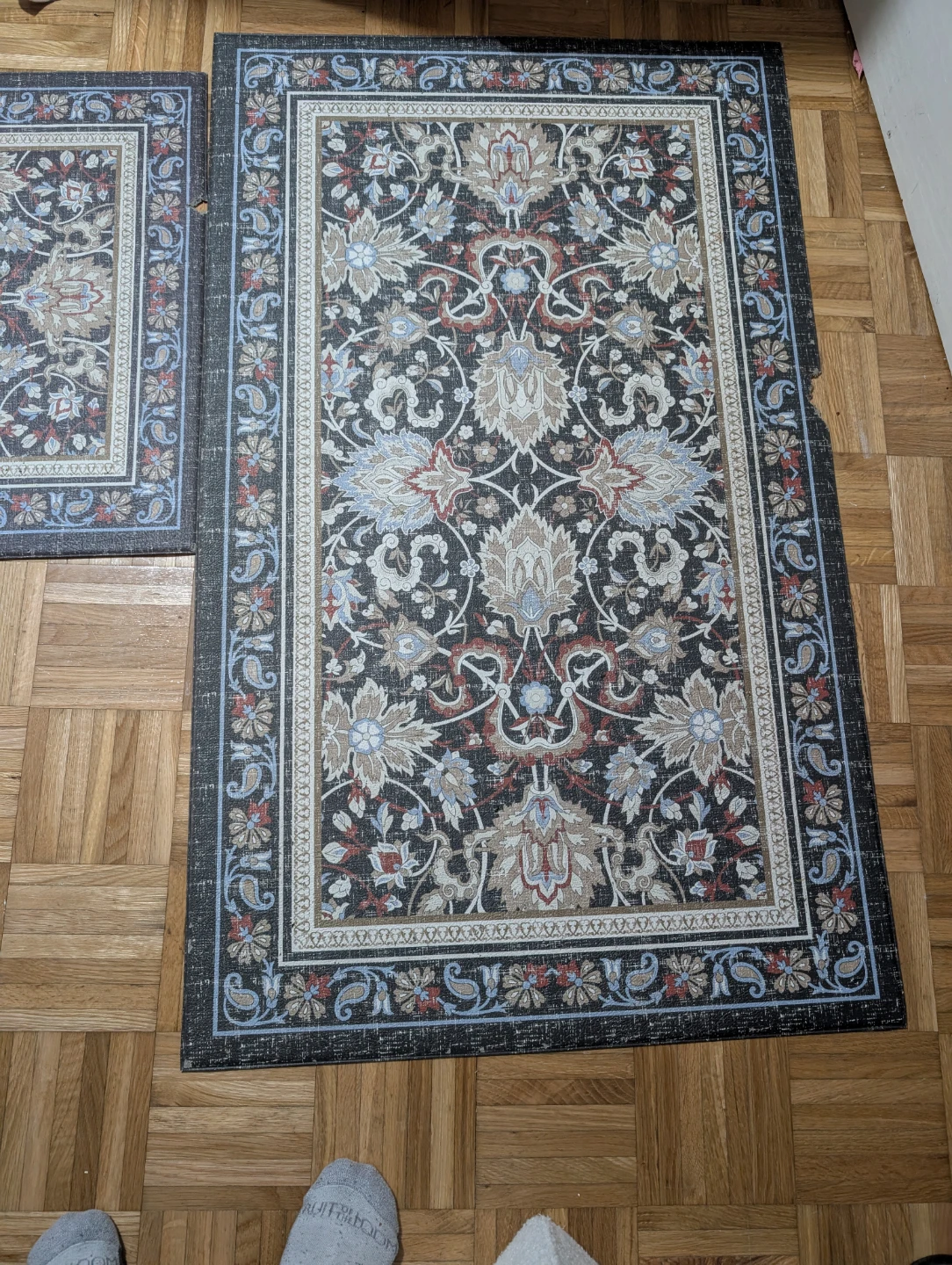 Set of 2 Vintage Style Kitchen Runner Rugs