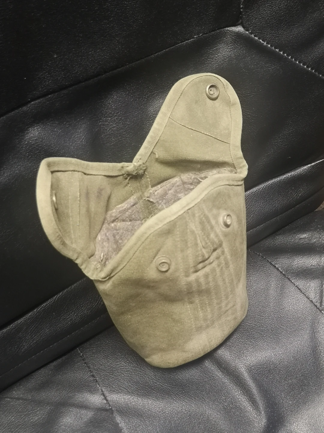 Leather Pouch Bag Camping Hunting Climbing Fishing Water Canteen - photo 5