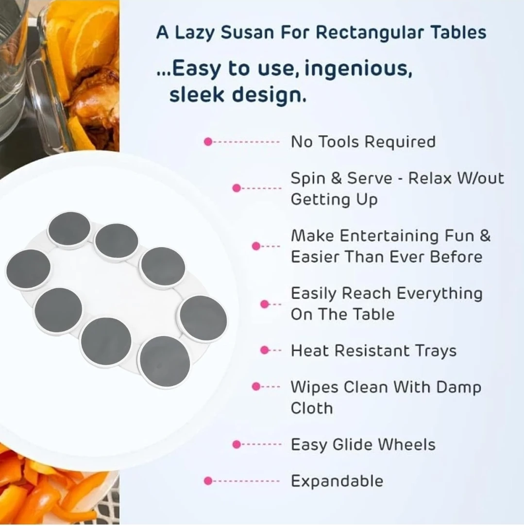 Lazy Susan for Rectangular Tables - 8 Trays - photo 3