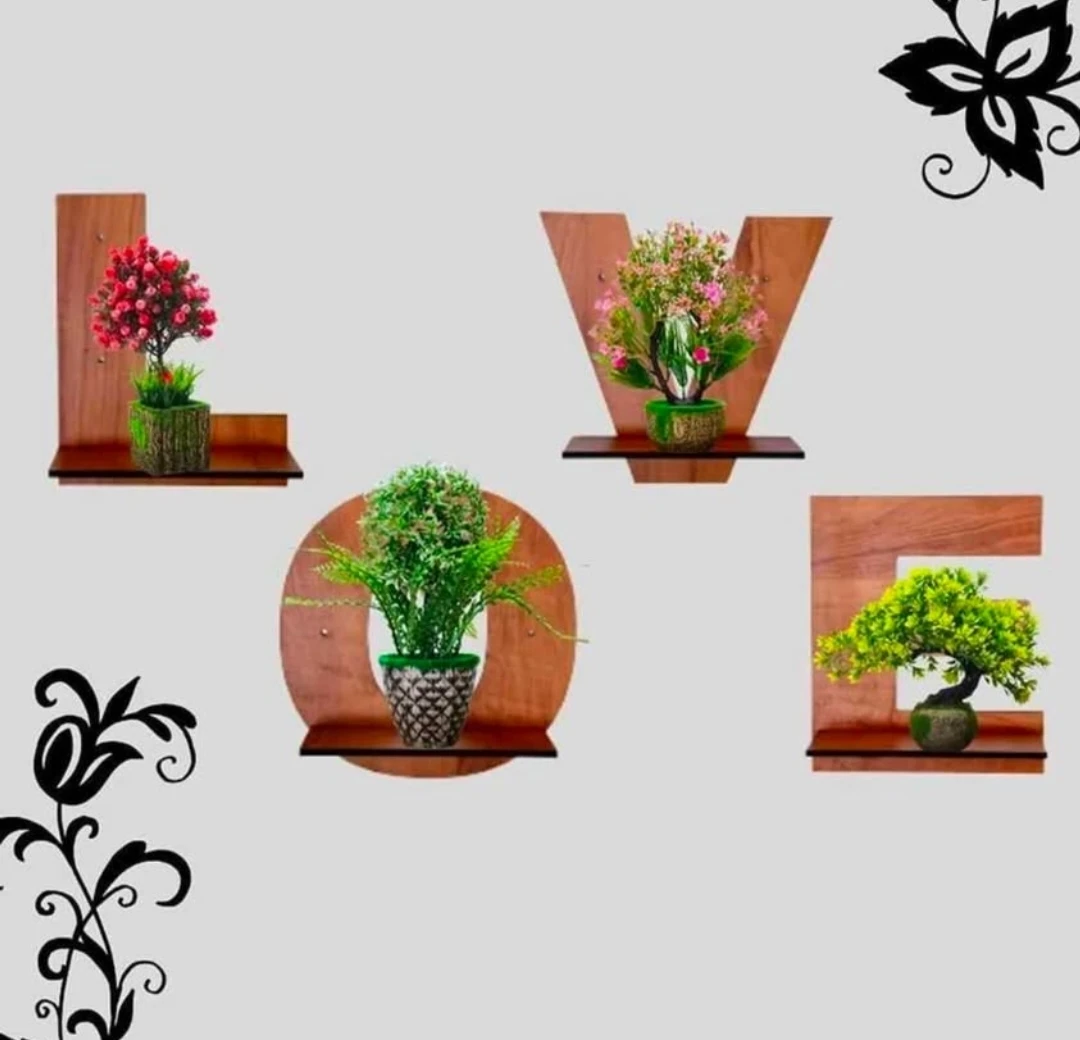 Wooden LOVE Wall Mounted Shelves - photo 3