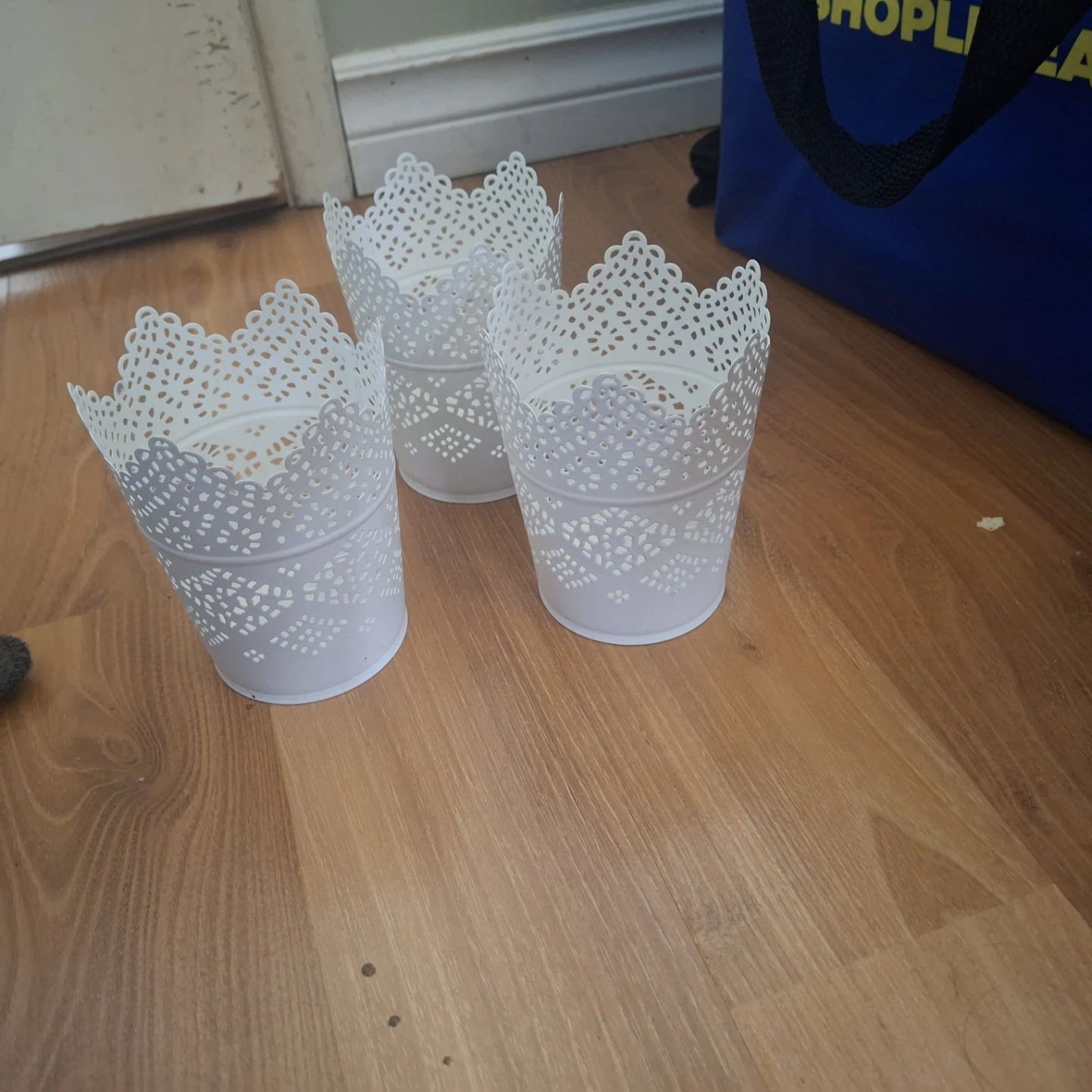 IKEA White Decorative Tealight Holders - Set of 3