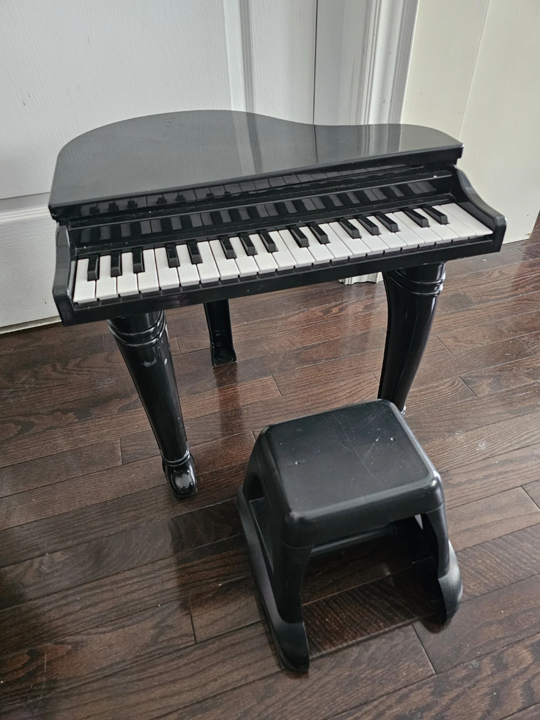 Black Grand Piano Toy Keyboard with Stool - photo 2