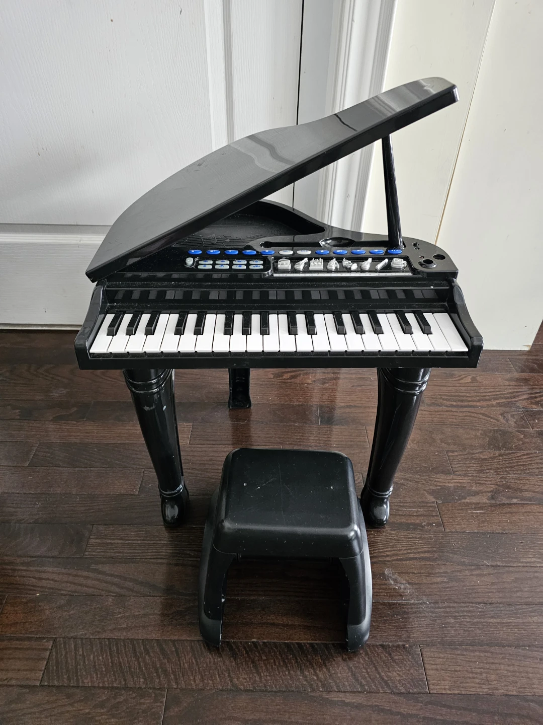 Black Grand Piano Toy Keyboard with Stool - photo 4