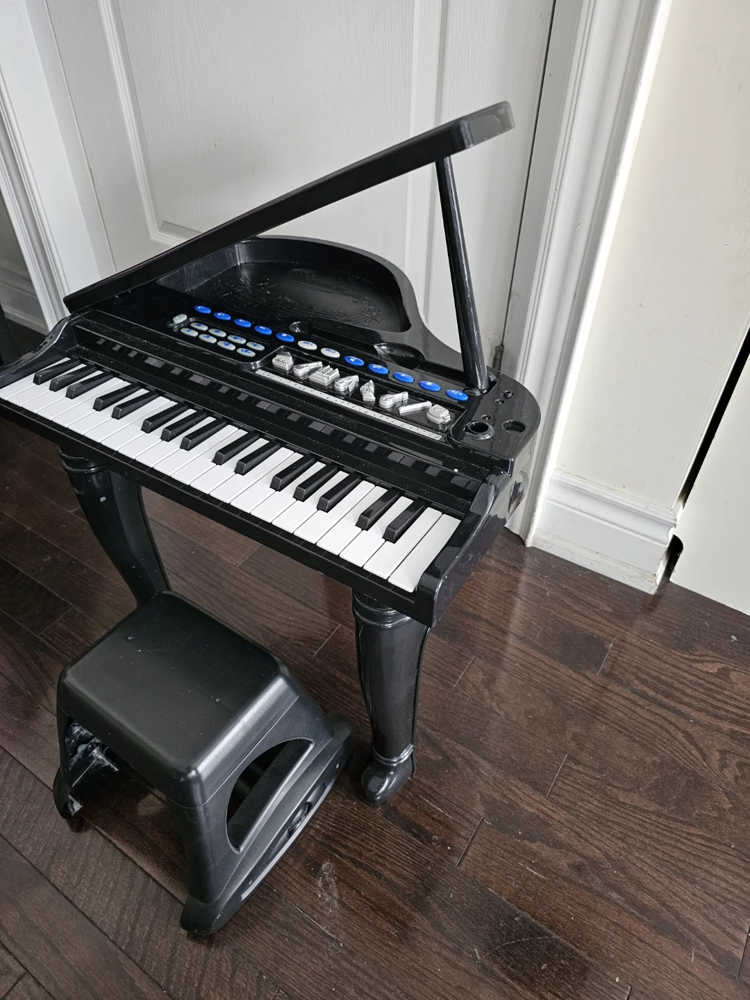 Black Grand Piano Toy Keyboard with Stool - photo 5