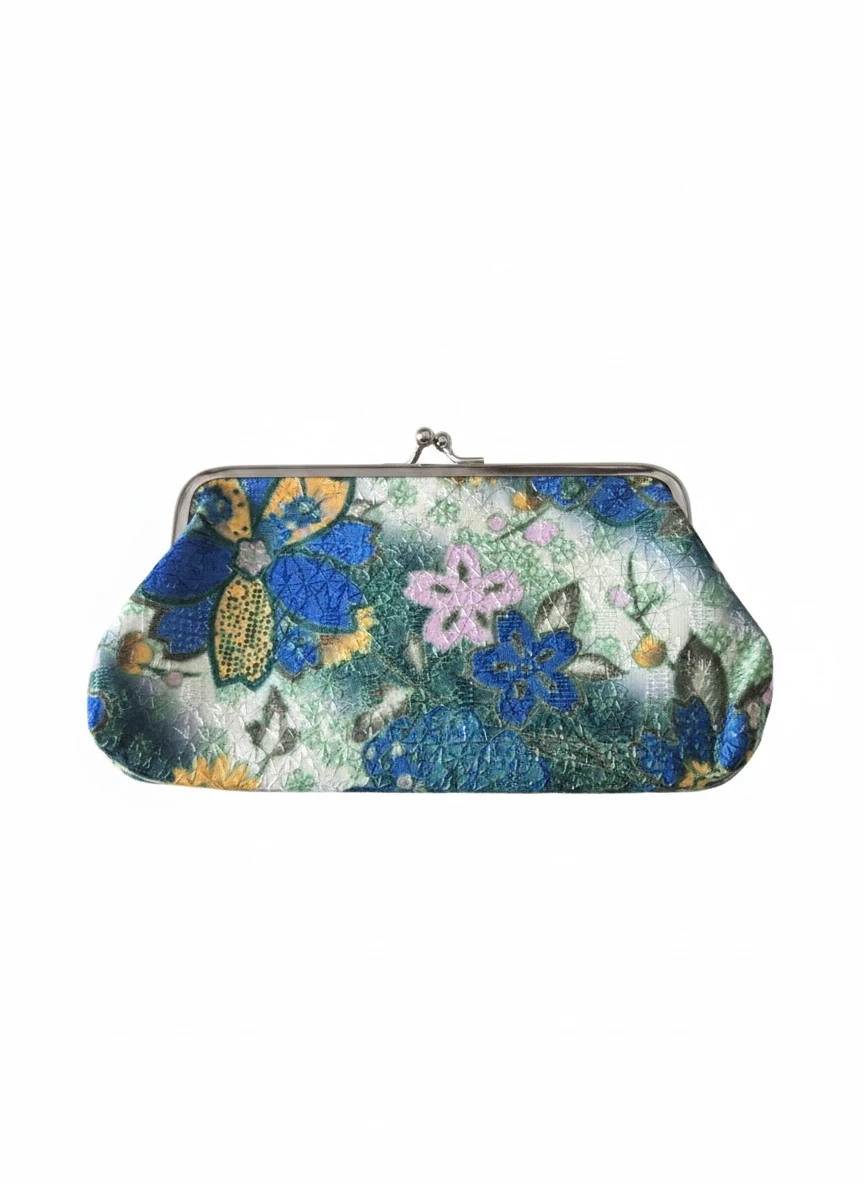Retro Floral Kiss Lock Coin Purses Brocade Style - photo 3