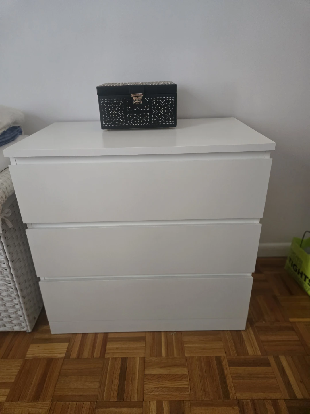White 3-Drawer Dresser