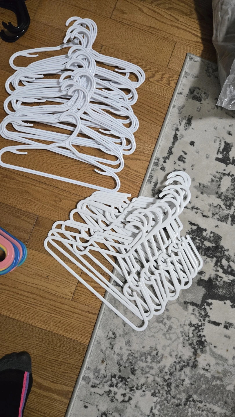 Kids White Plastic Hangers (Lot of 20+)