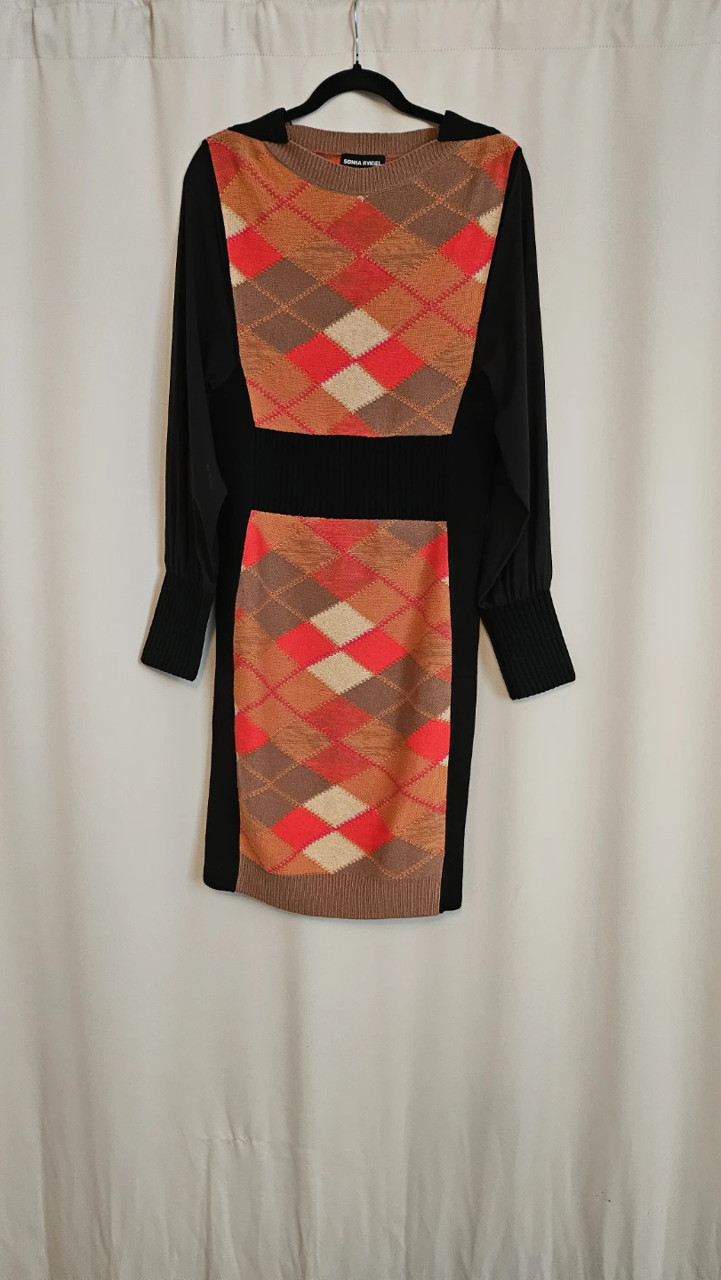 Sonia Rykiel Argyle Knit Dress