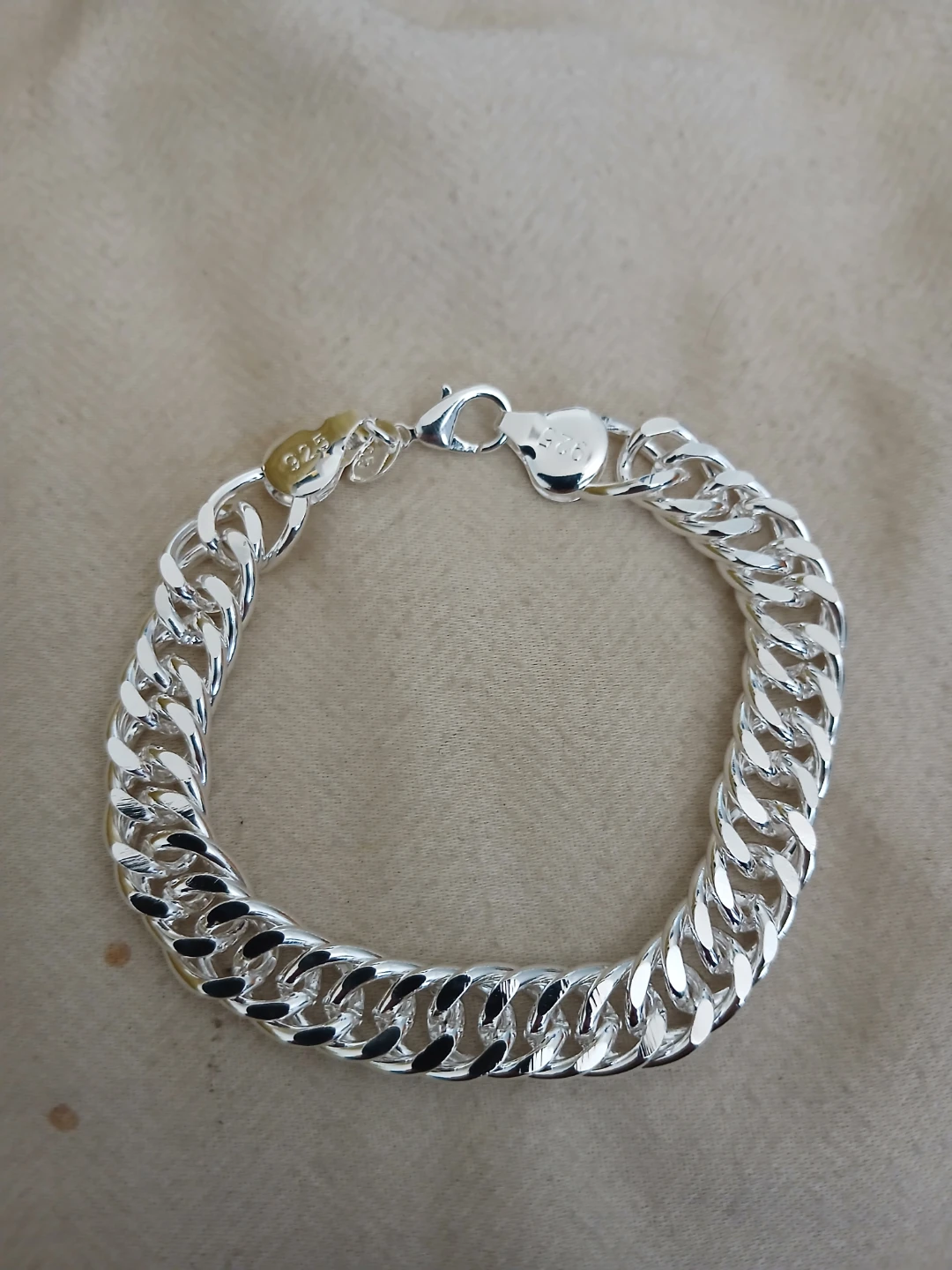 925 Silver Cuban Chain Link Bracelet