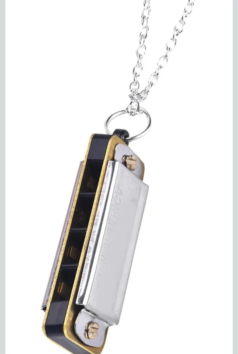 New MINI HARMONICA Pendant Necklace. 🎵