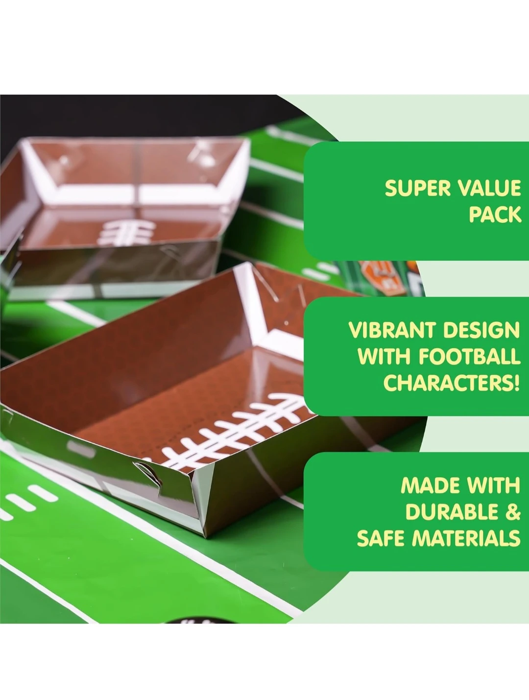 48 Pc Football Game Day Value Pack Serving Trays - photo 5