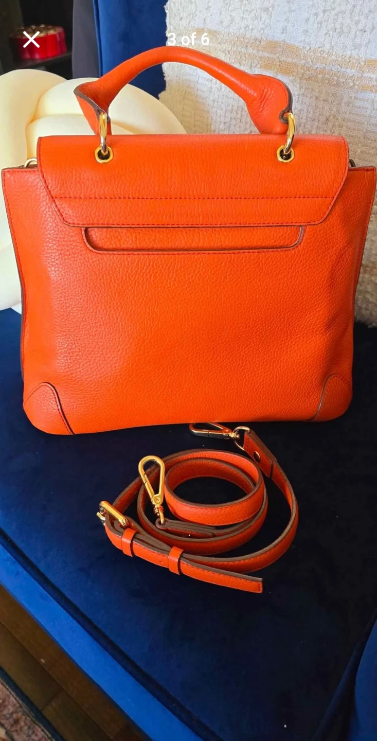MCM Orange Leather Top Handle Bag - photo 5
