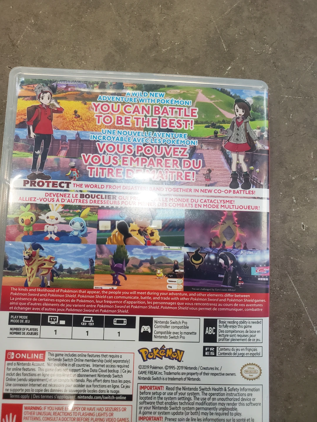 Nintendo Switch Pokemon Shield Video Game - photo 2