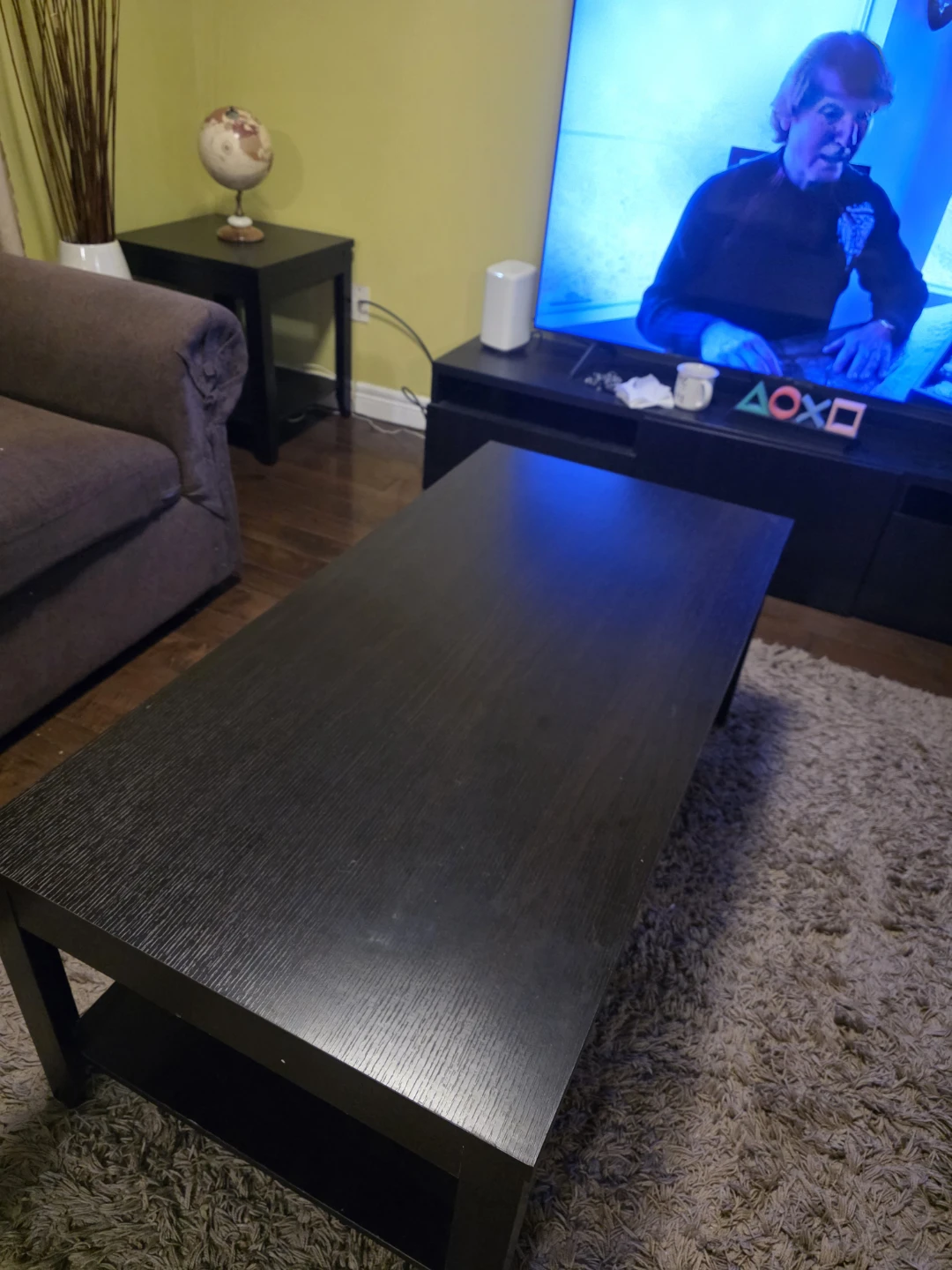 Dark Brown Coffee Table with Shelf - photo 2