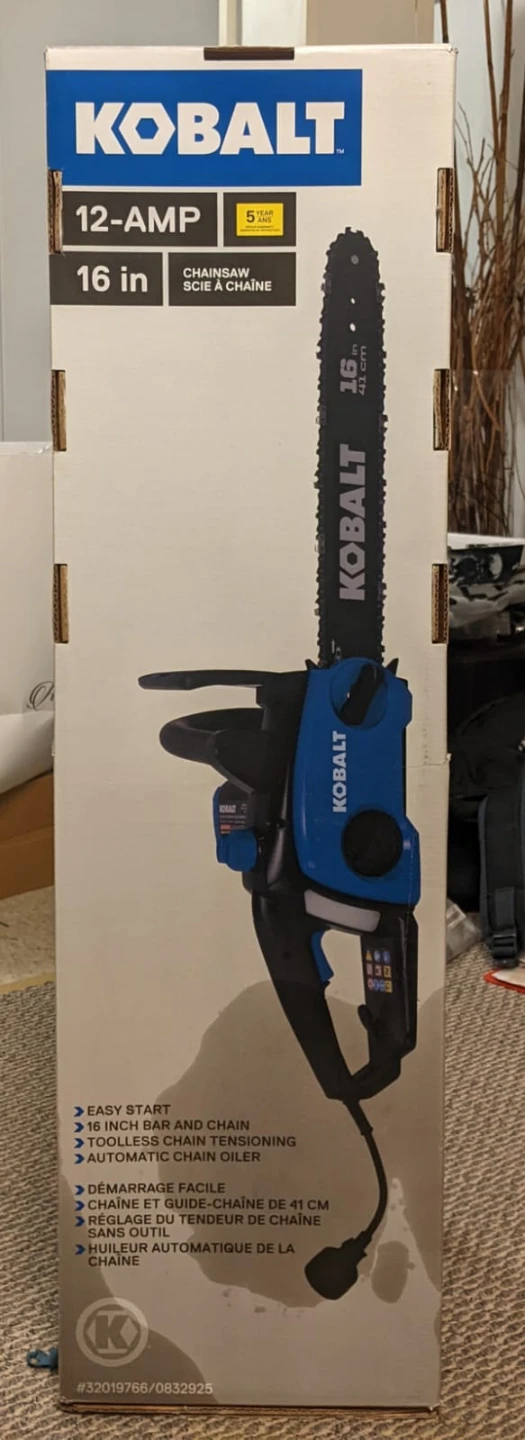 Kobalt 12 Amp Chainsaw & Chain Oil 1 Gal Can 🏆