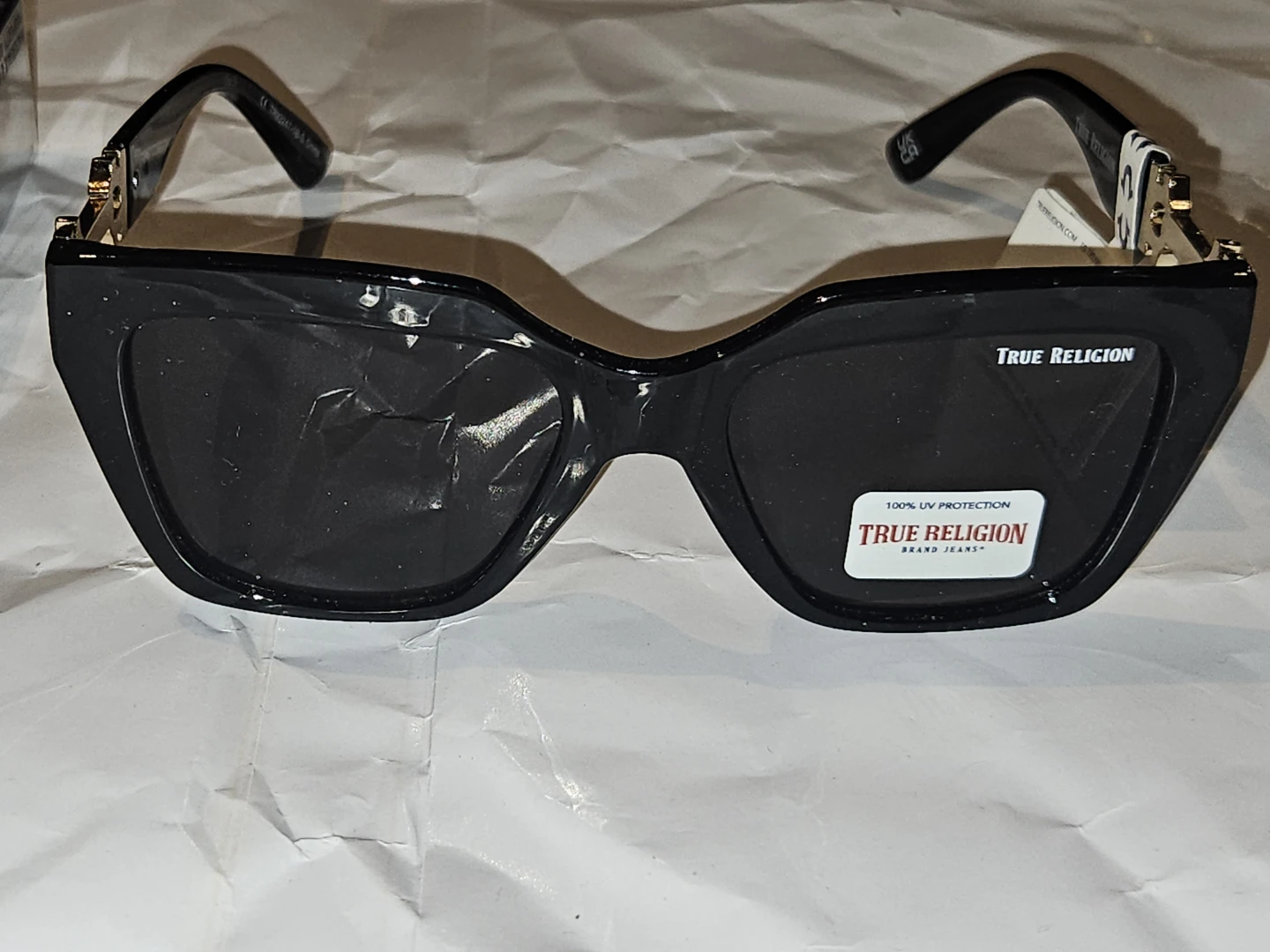 True Religion Black Cat-Eye Sunglasses