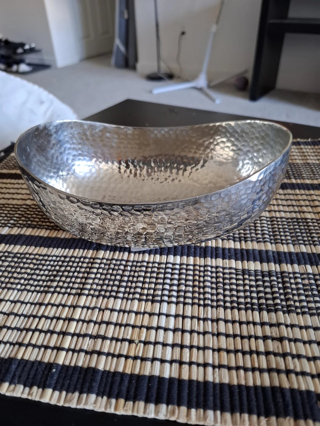 Hammered Metal Decorative Bowl