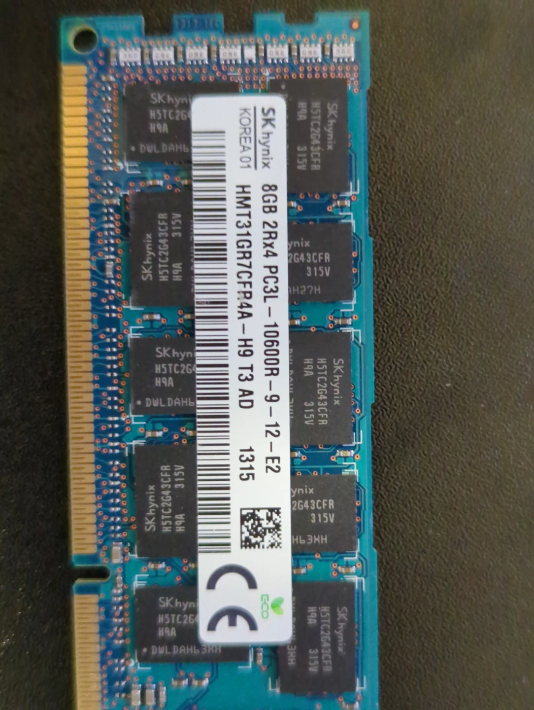 SK Hynix 8GB DDR3 PC3L-10600R RAM