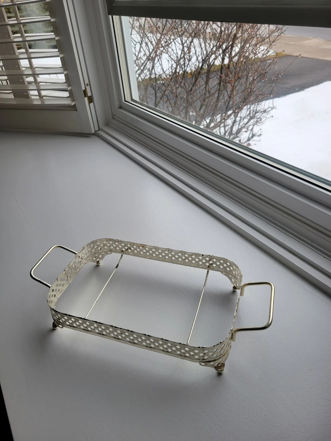 Vintage Silver Plated Serving Tray 2 Handles.Hardcover Book Rack
