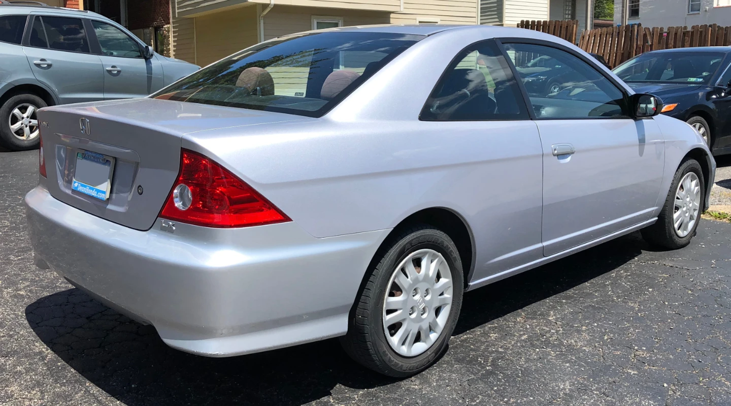 Silver Honda Civic Coupe-Safety-Certified-OBO-