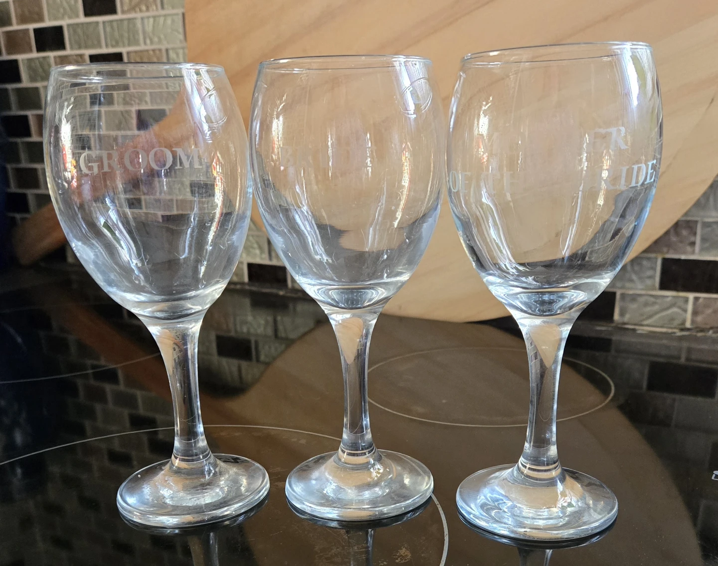Bride and Groom Wedding Wine Glasses - photo 3