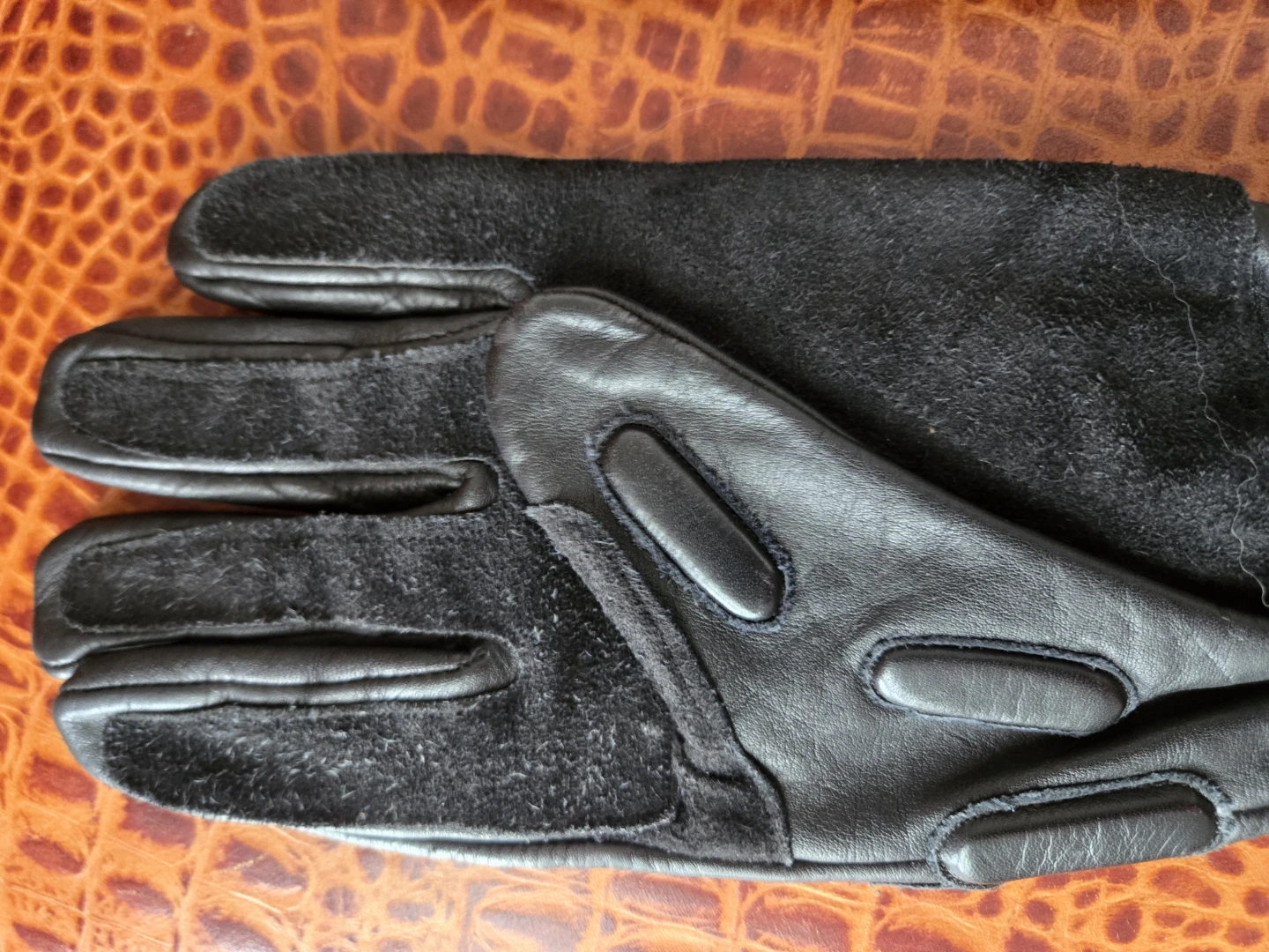 Black Leather Security,  Riding Gloves- Size XL - photo 2