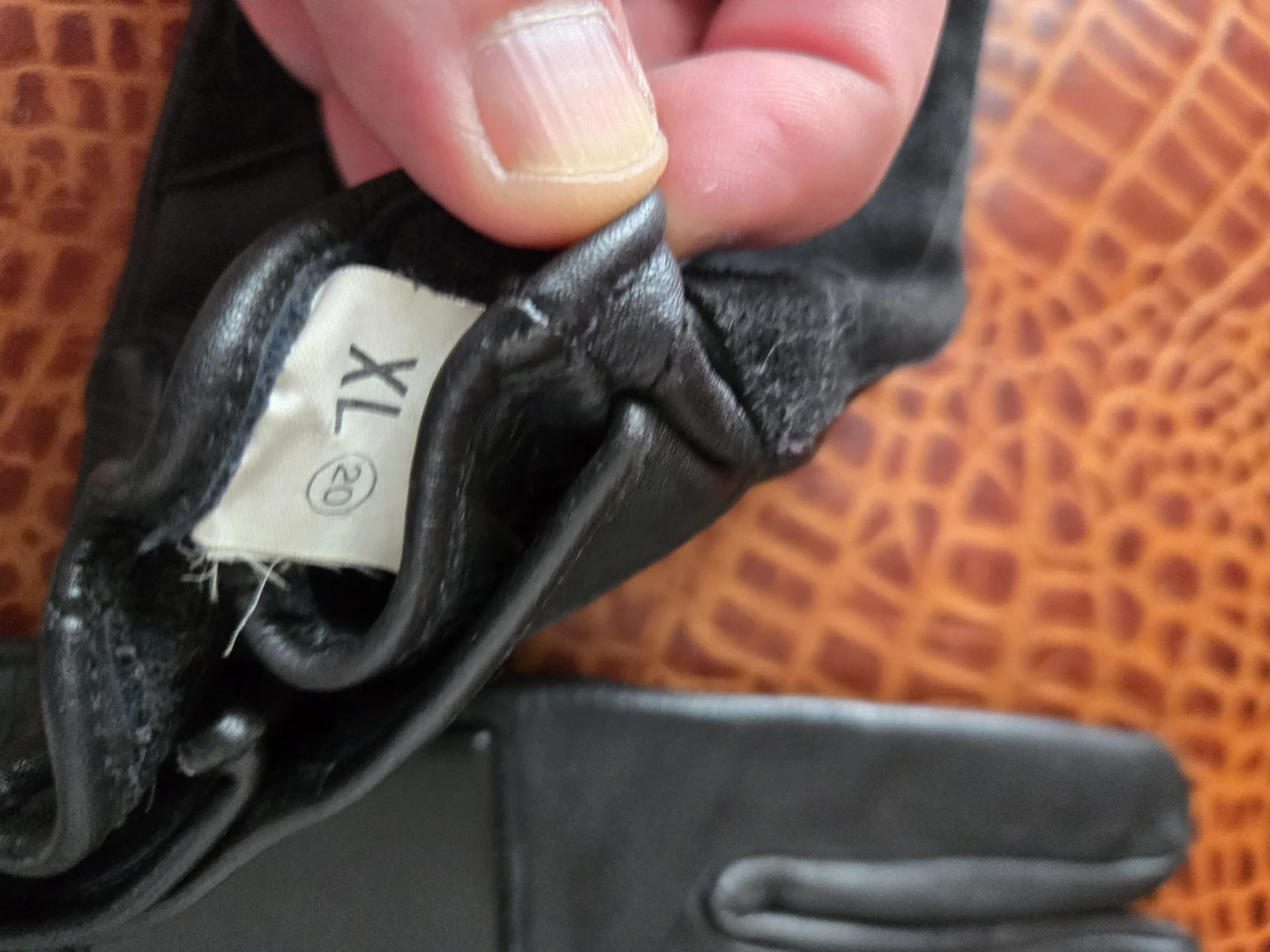 Black Leather Security,  Riding Gloves- Size XL - photo 3