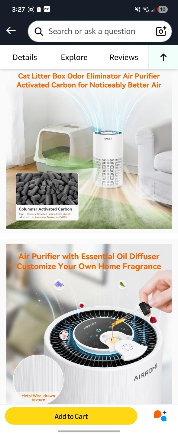 AIRROMI Air Purifier with HEPA Filter - photo 5