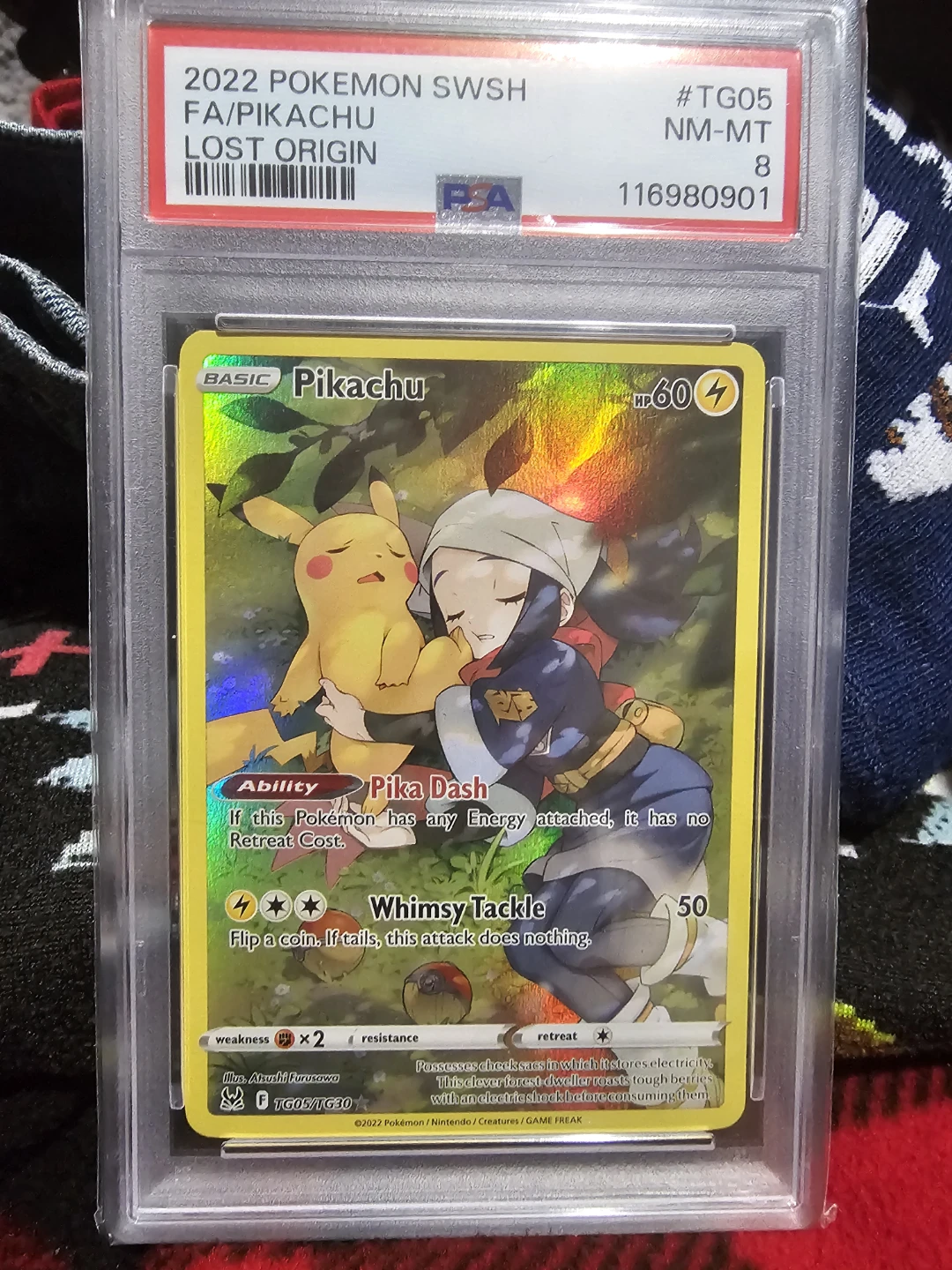 PSA 8 Pikachu TG05 Lost Origin Full Art – 2022 Pokémon