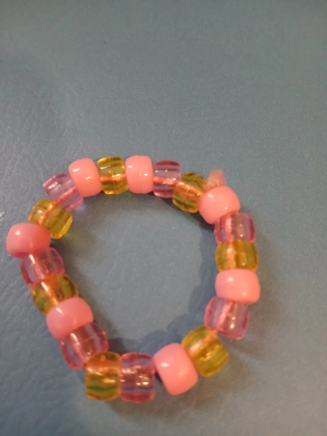 Beaded Bracelet Pink Yellow Purple