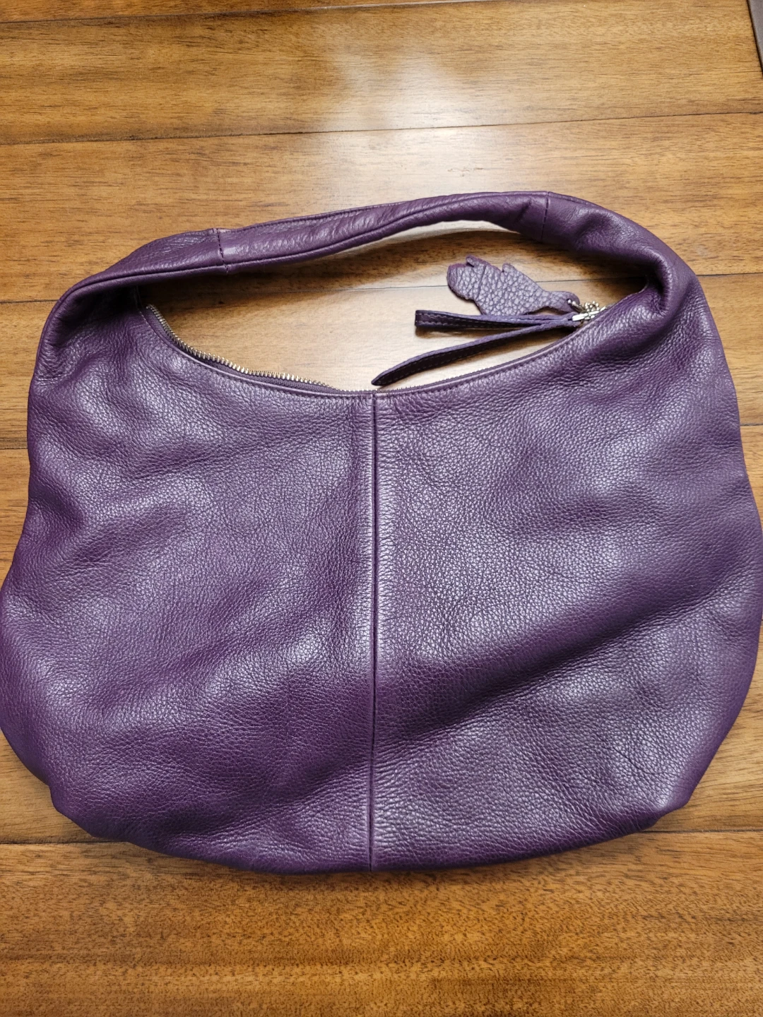 Roots Leather Hobo Bag - Purple - photo 2