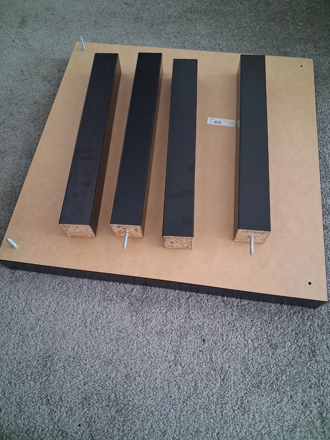 Black Side Table with Legs