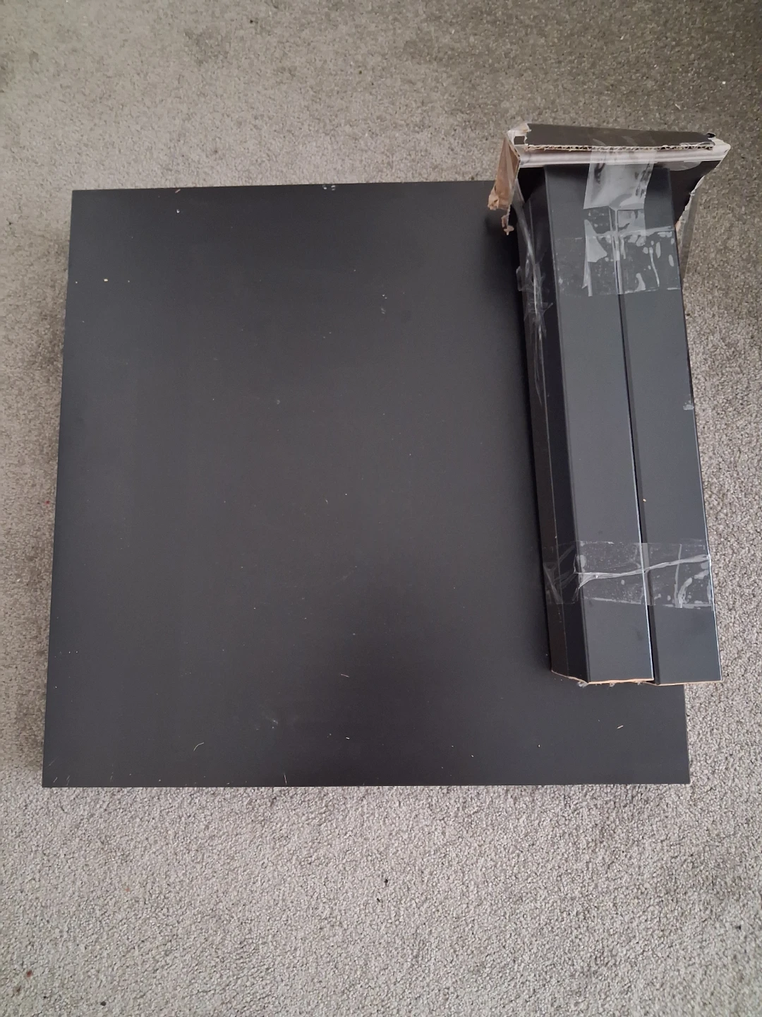 Black Side Table with Legs - photo 2