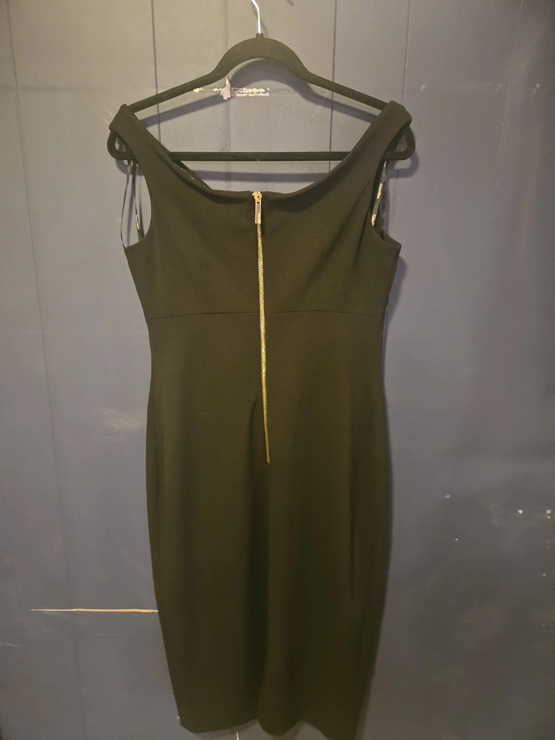 Calvin Klein Black Off-the-Shoulder Sheath Dress Size 10 - photo 2