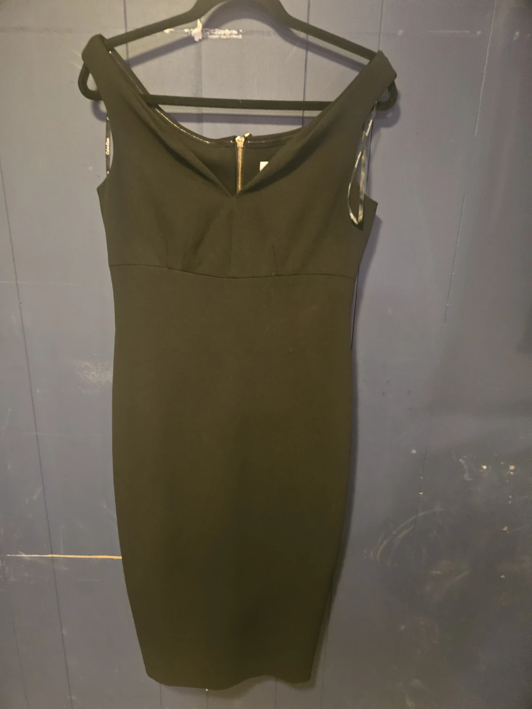 Calvin Klein Black Off-the-Shoulder Sheath Dress Size 10 - photo 3