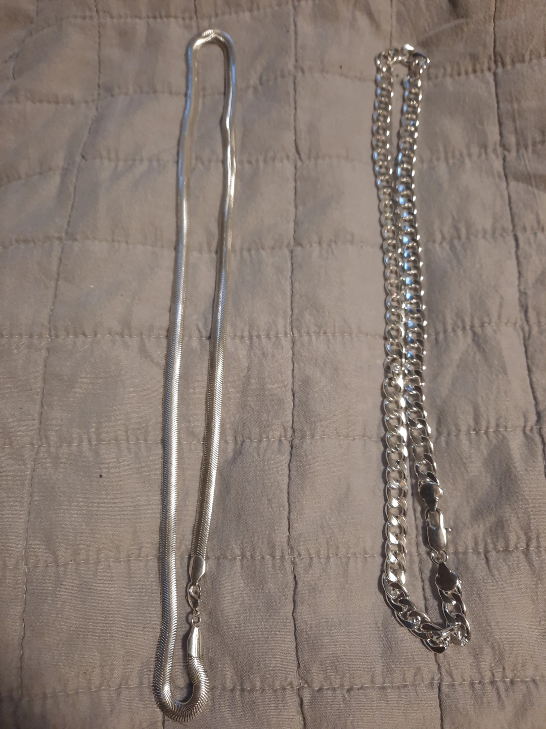 Two Silver Tone Chains "🏆"