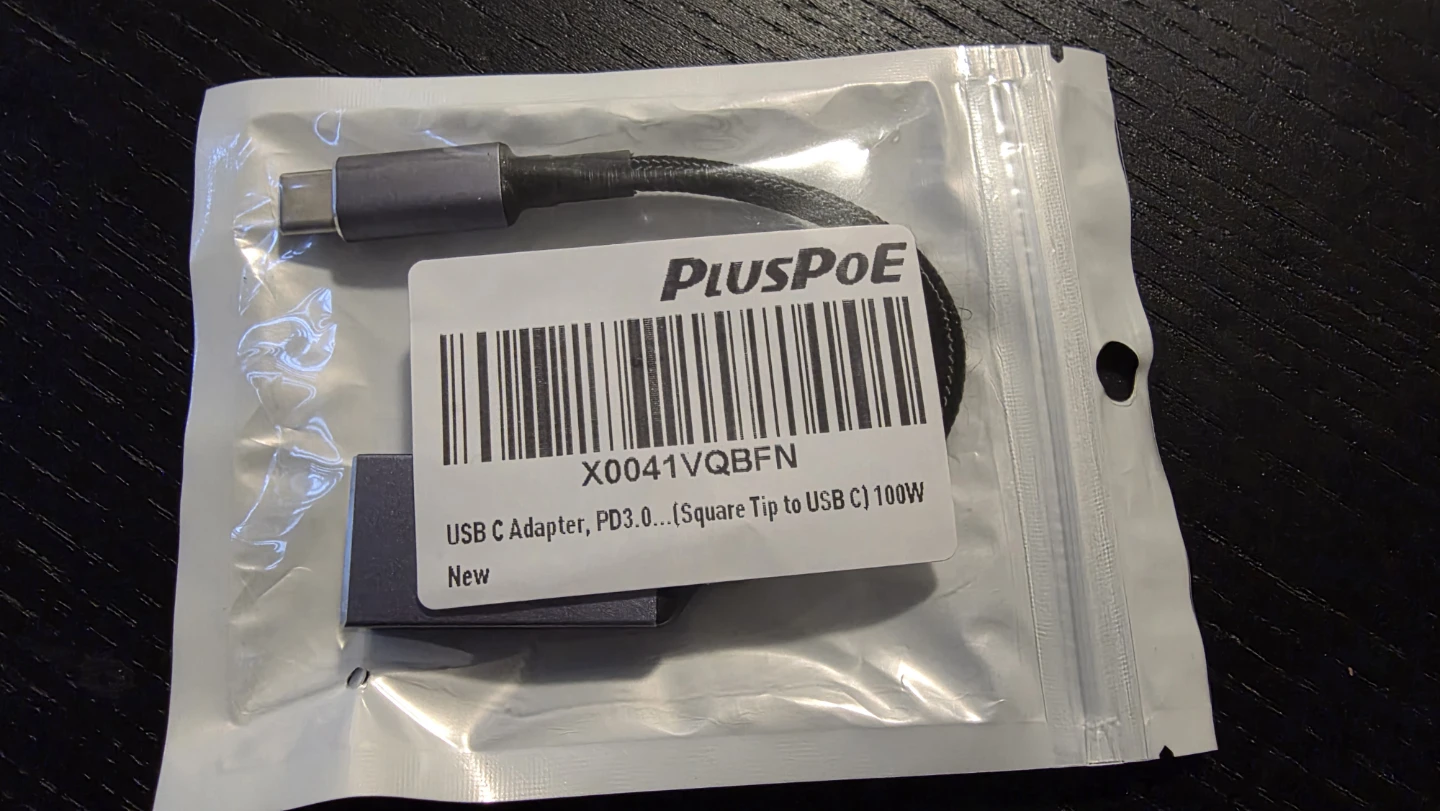 PlusPoE USB C PD3.0 Adapter to Square Tip 100W - photo 2