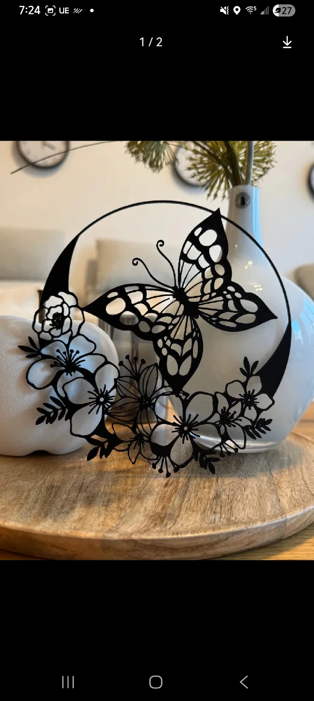 Butterfly and Moon Wall Art - photo 2